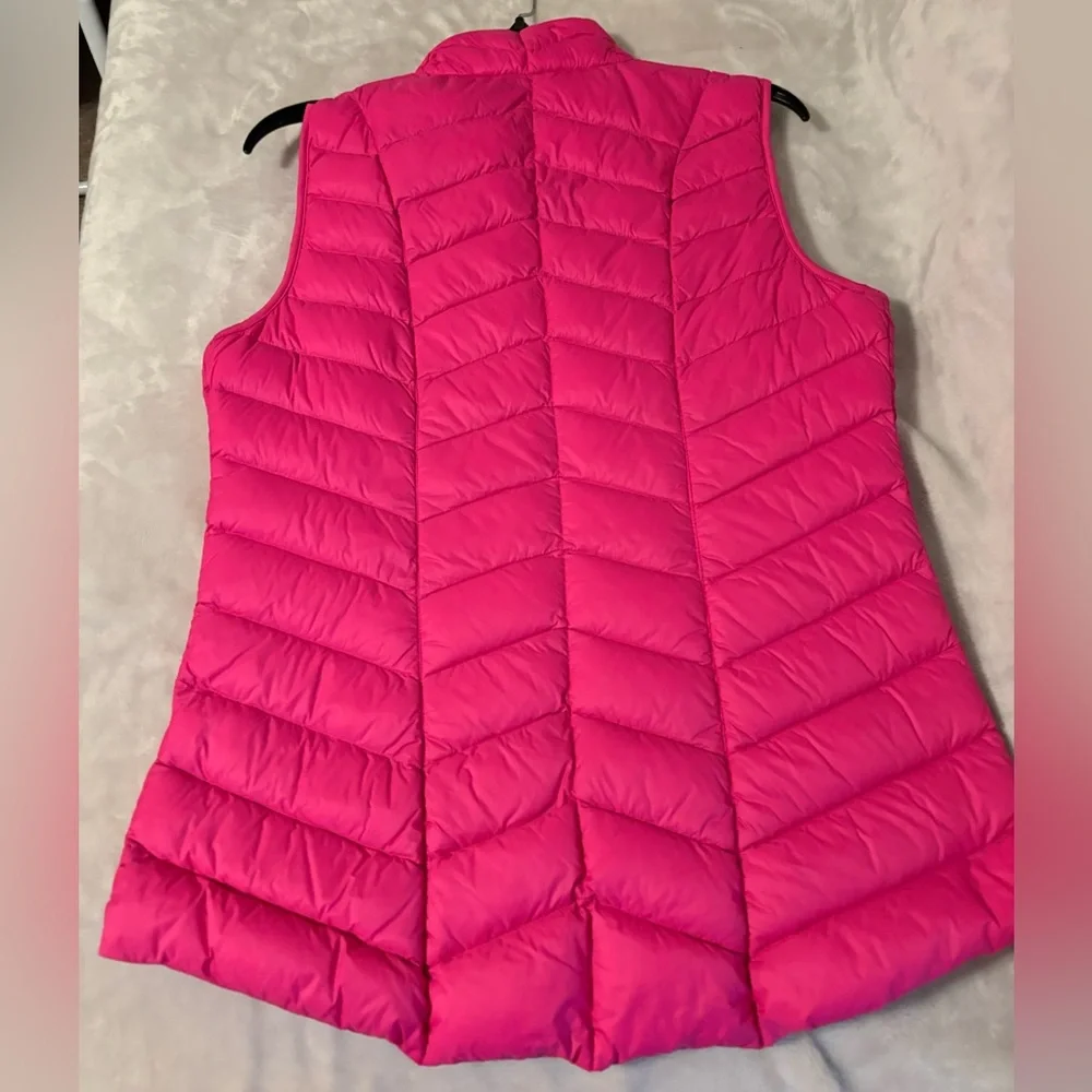 Tangerine Puffer Vest Hot Pink Super Soft - Picture 2 of 3